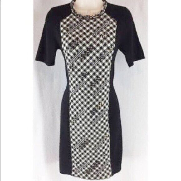 Anthropologie Nanette Lepore Black Merino Midi Dress Size Medium - Picture 5 of 10